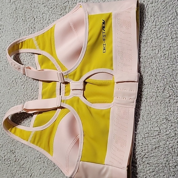 Nike Women's Vibrant Pink and Yellow Sports Bra- Small - Picture 2 of 8